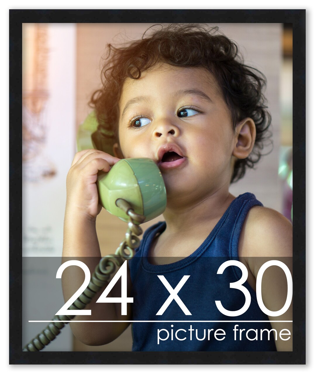 Classic Modern Black Picture Frame - UV Acrylic, Foam Board Backing, Hanging Hardware